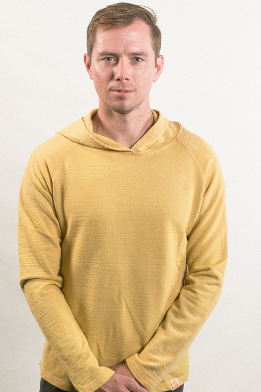 Wool French Terry Hoodie - Citrus Yellow